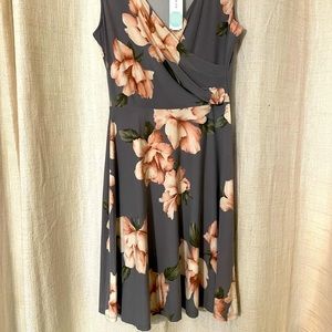 Grey flower dress
